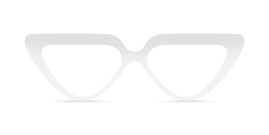 Nina Mûr Simona eyeglasses in White High Gloss — handcrafted Madrid birch wood frame