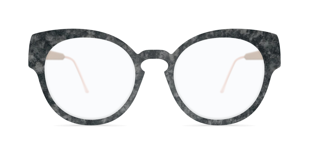 Nina Mûr Liliana eyeglasses in Black Granite — handcrafted Madrid birch wood frame