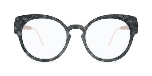Nina Mûr Liliana eyeglasses in Black Granite — handcrafted Madrid birch wood frame