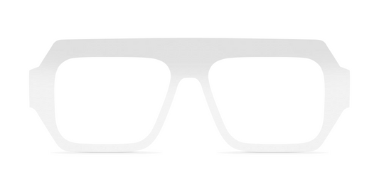 Nina Mûr Mauricio eyeglasses in White High Gloss — handcrafted Madrid birch wood frame