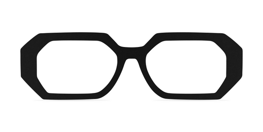 Nina Mûr Lourdes eyeglasses in Black — handcrafted Madrid birch wood frame