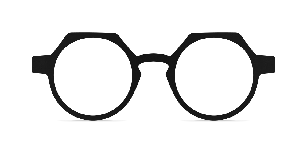 Nina Mûr Ricardo eyeglasses in Black — handcrafted Madrid birch wood frame