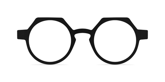 Nina Mûr Ricardo eyeglasses in Black — handcrafted Madrid birch wood frame