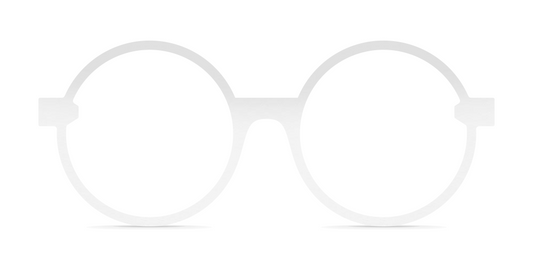 Nina Mûr Clotilde eyeglasses in White High Gloss — handcrafted Madrid birch wood frame