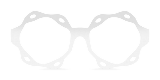 Nina Mûr Francesca II eyeglasses in White High Gloss — handcrafted Madrid birch wood frame