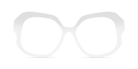 Nina Mûr Isabel eyeglasses in White High Gloss — handcrafted Madrid birch wood frame
