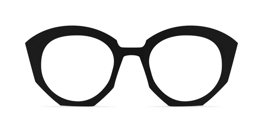 Nina Mûr Jordan eyeglasses in Black — handcrafted Madrid birch wood frame