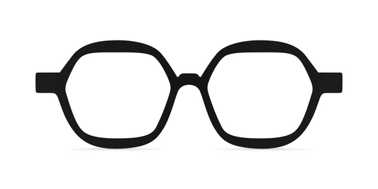 Nina Mûr Simon eyeglasses in Black — handcrafted Madrid birch wood frame