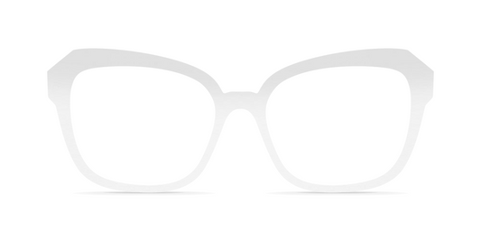 Nina Mûr Carolina eyeglasses in White High Gloss — handcrafted Madrid birch wood frame
