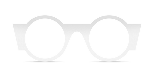 Nina Mûr Nathalie eyeglasses in White High Gloss — handcrafted Madrid birch wood frame