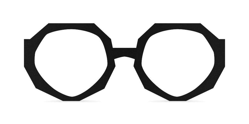Nina Mûr Bux eyeglasses in Black — handcrafted Madrid birch wood frame