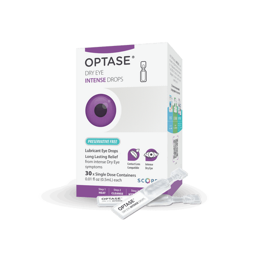 Optase Single Dose Dry Eye Relief Intense Drops - Front View