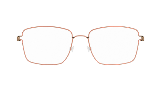 LINDBERG Air Titanium Rim Axel — matte Clay rim with Taupe temples — titanium eyeglasses — front view — official product render