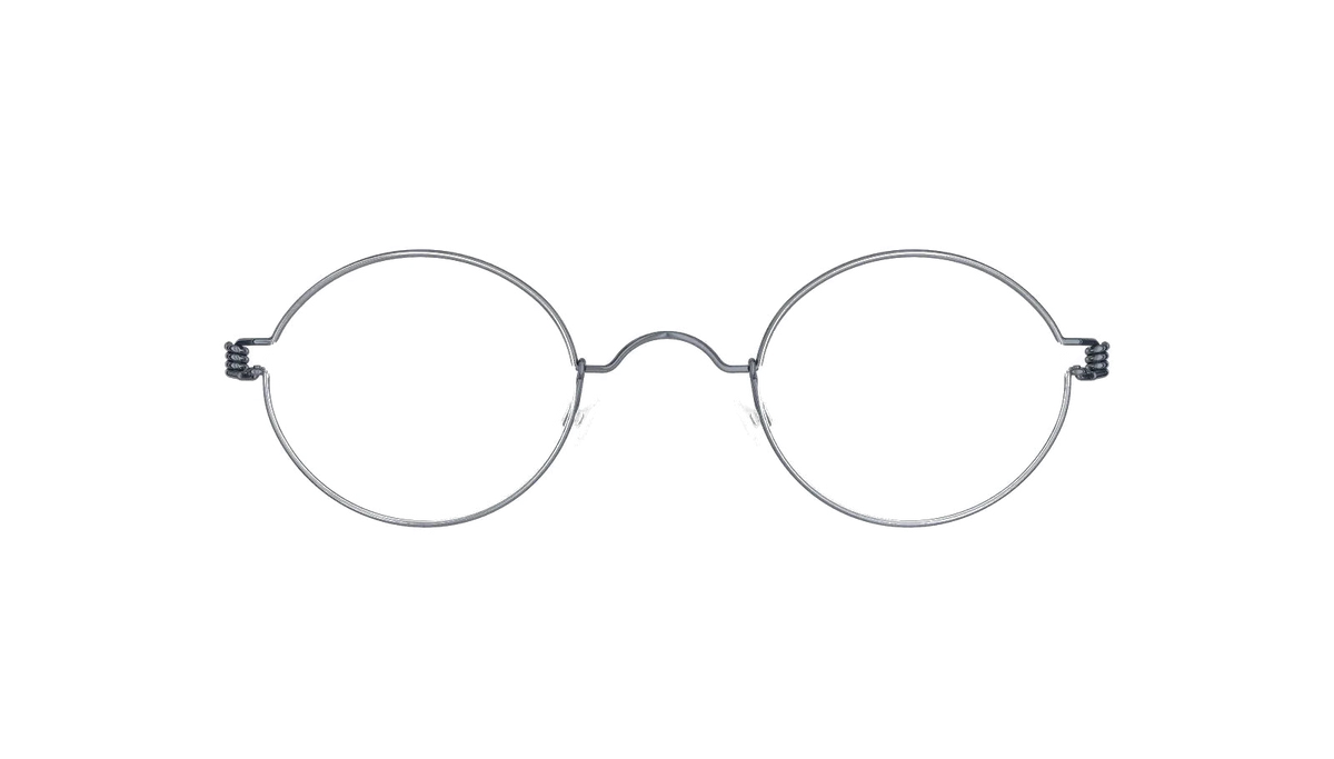 Lindberg AIR TITANIUM RIM CORONA - Regular 42 mm - 24 mm (Most Popular) / Polished Blue Grey - PU16 - Front View