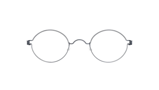 Lindberg AIR TITANIUM RIM CORONA - Regular 42 mm - 24 mm (Most Popular) / Polished Blue Grey - PU16 - Front View