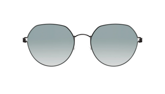 LINDBERG Air Titanium Rim Evan — Black with Blue Gradient Tint Lens — titanium eyeglasses — front view — official product render