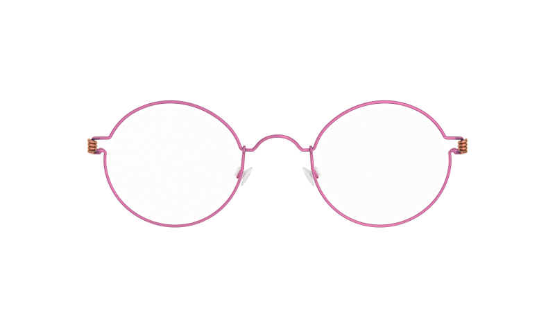 LINDBERG Air Titanium Rim Harley — matte Rose rim with Clay temples — titanium eyeglasses — front view — official product render