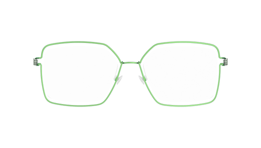LINDBERG Air Titanium Rim Karen — matte Green rim with Sage temples — titanium eyeglasses — front view — official product render