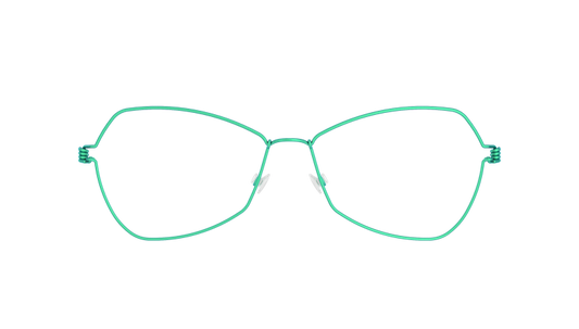 LINDBERG Air Titanium Rim Mathilde — matte Teal rim with Teal temples — titanium eyeglasses — front view — official product render