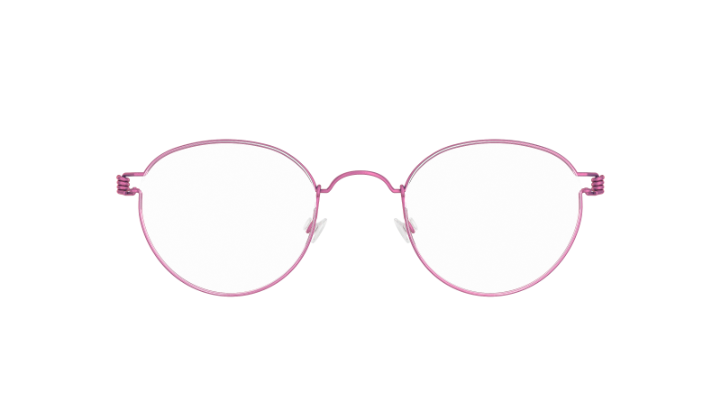 LINDBERG Air Titanium Rim Matt — matte Rose rim with Rose temples — titanium eyeglasses — front view — official product render