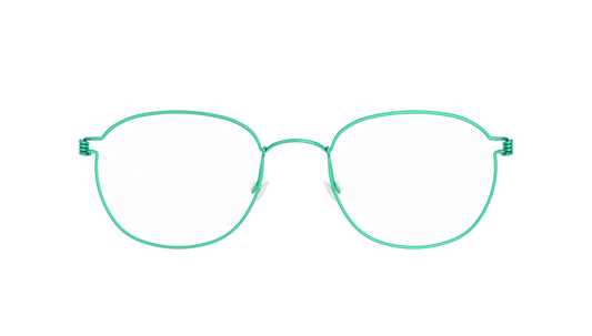 LINDBERG Air Titanium Rim Max — matte Teal rim with Teal temples — titanium eyeglasses — front view — official product render
