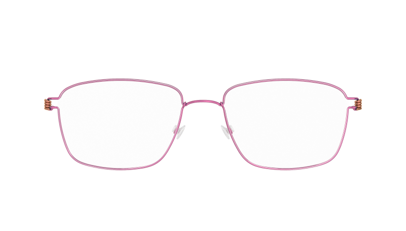 LINDBERG Air Titanium Rim Nicholas — matte Rose rim with Clay temples — titanium eyeglasses — front view — official product render