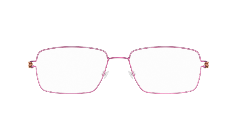 LINDBERG Air Titanium Rim Nikolaj — matte Rose rim with Clay temples — titanium eyeglasses — front view — official product render