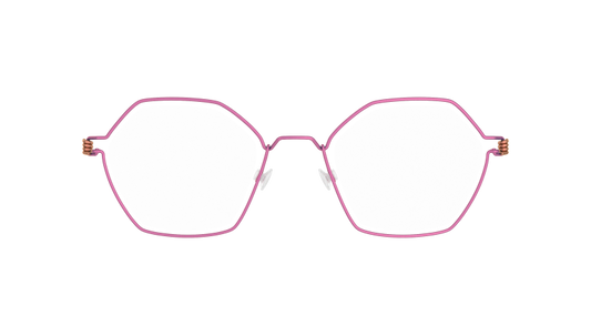 LINDBERG Air Titanium Rim Rui — matte Rose rim with Clay temples — titanium eyeglasses — front view — official product render
