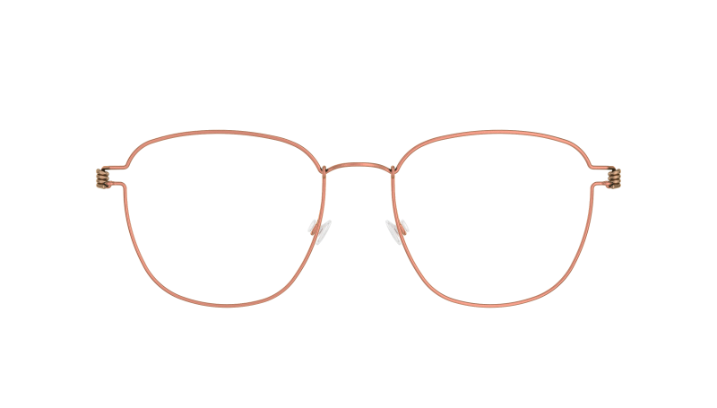 LINDBERG Air Titanium Rim Simon — matte Clay rim with Taupe temples — titanium eyeglasses — front view — official product render