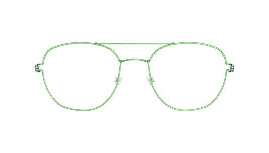 LINDBERG Air Titanium Rim William — matte Green rim with Sage temples — titanium eyeglasses — front view — official product render