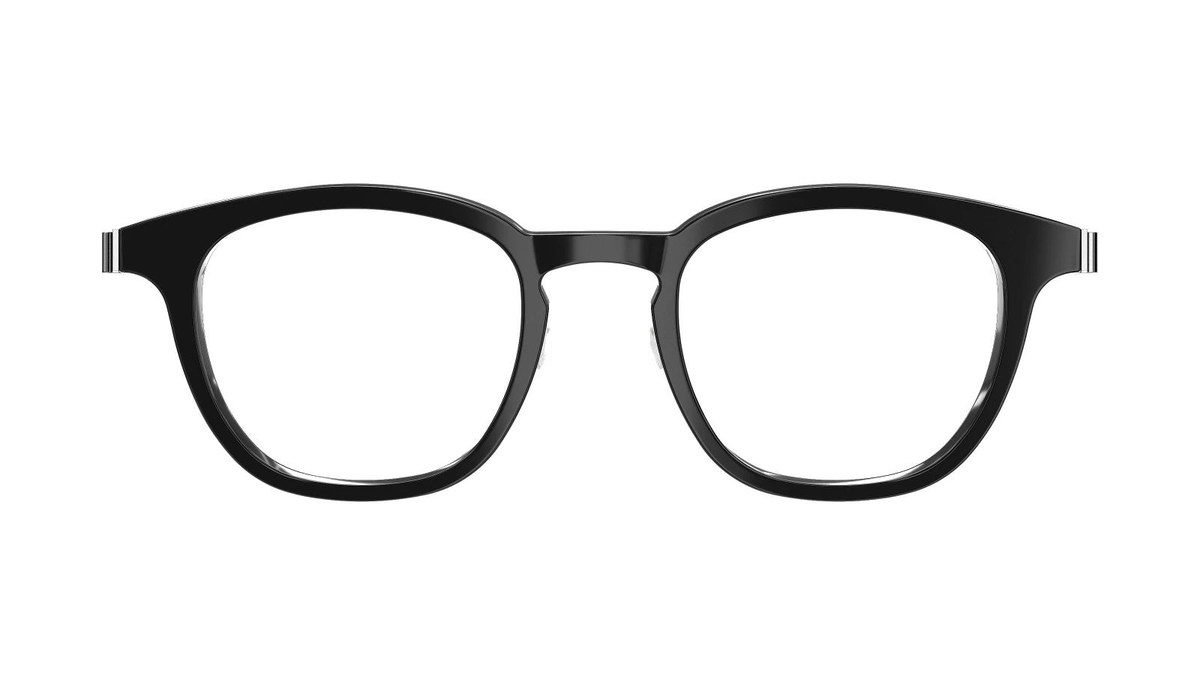 Lindberg Acetanium 1051 Eyeglasses Black Silver AK24 K24 Temple 206 P10 Front