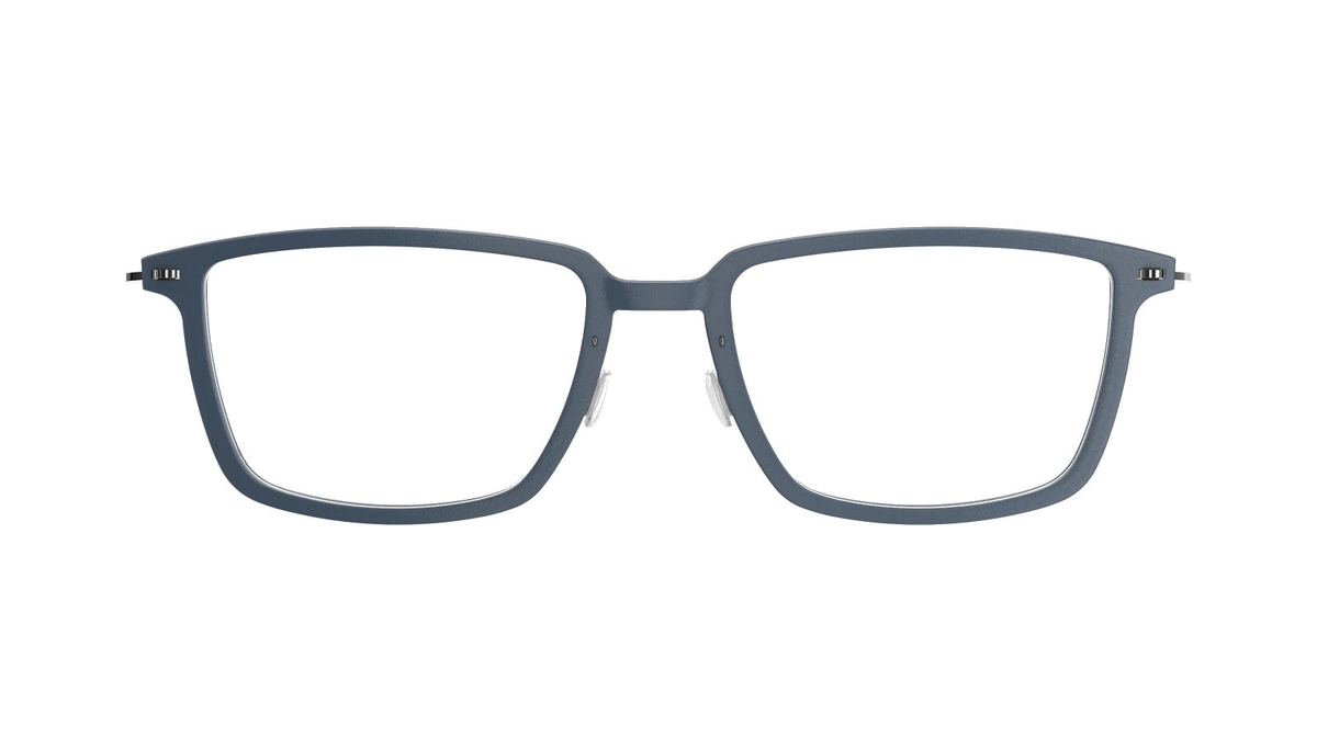 LINDBERG NOW Titanium 6630 eyeglasses, Navy & Silver — front view