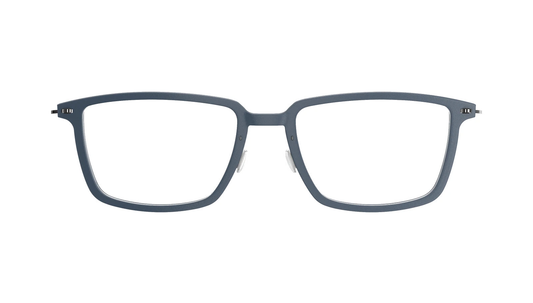 LINDBERG NOW Titanium 6630 eyeglasses, Navy & Silver — front view