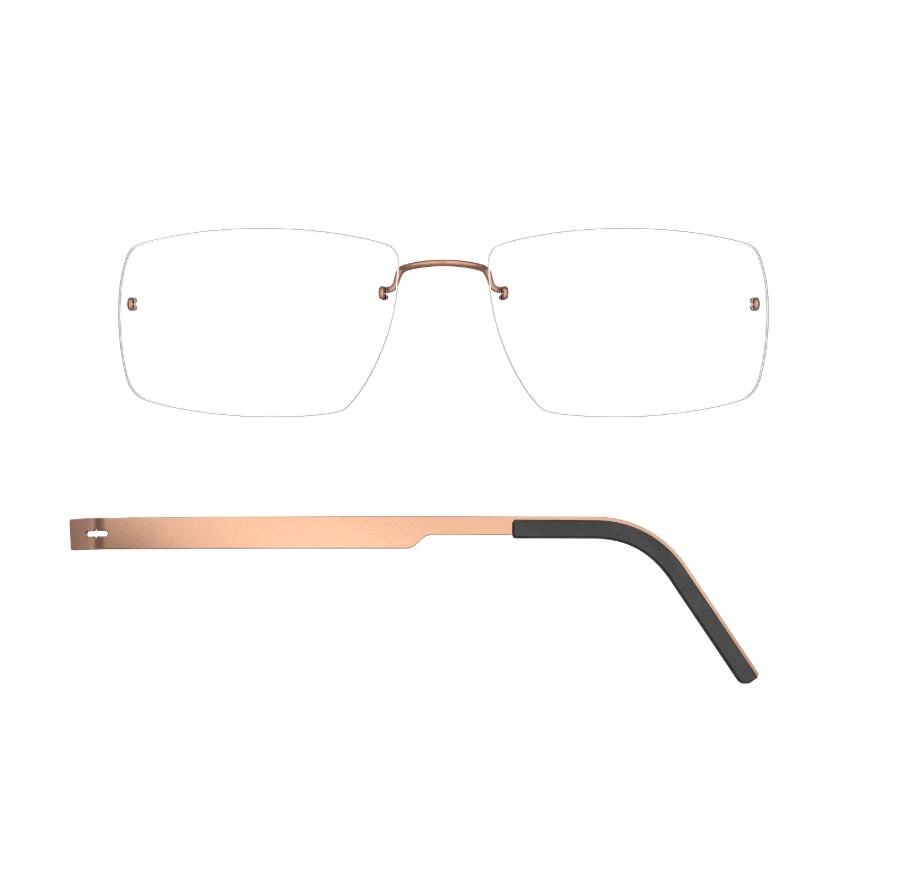 Lindberg Spirit Titanium Rimless Eyeglasses 2213 Temple 701 in Polished Brown