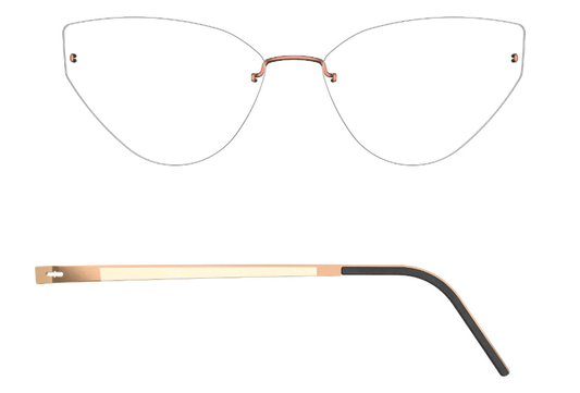Lindberg SPIRIT TITANIUM RIMLESS WITH 516 TEMPLE - 2524 / Gold and Copper - K190/P60/60