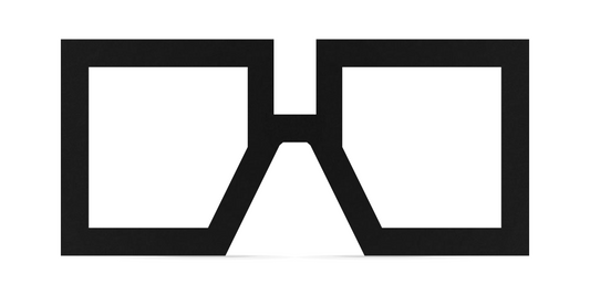 Nina Mûr Métrica Square eyeglasses in Black — handcrafted Madrid birch wood frame