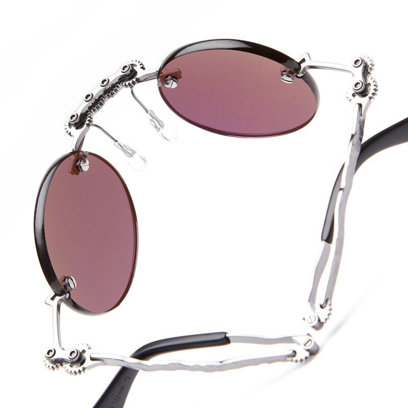 Kuboraum Maske H42 - Round Rimless Machine Series Sunglasses