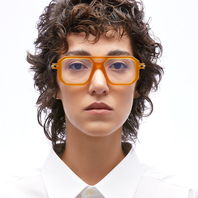 Kuboraum P8 Eyeglasses Optical Mask Caramel CA BS Model