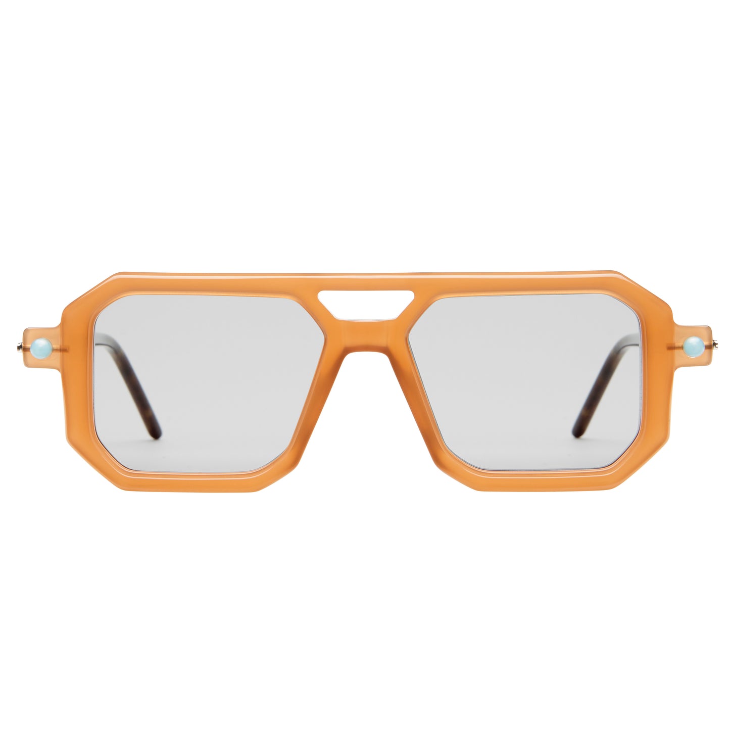 Kuboraum P8 Sunglasses Mask Brown Sugar Black Shine Tortoise BWS Front