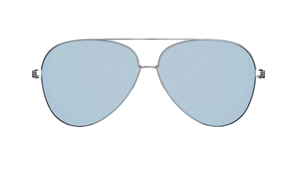 Aviator Titanium 8209 Lindberg Sunglasses Silver Blue Lens Color
