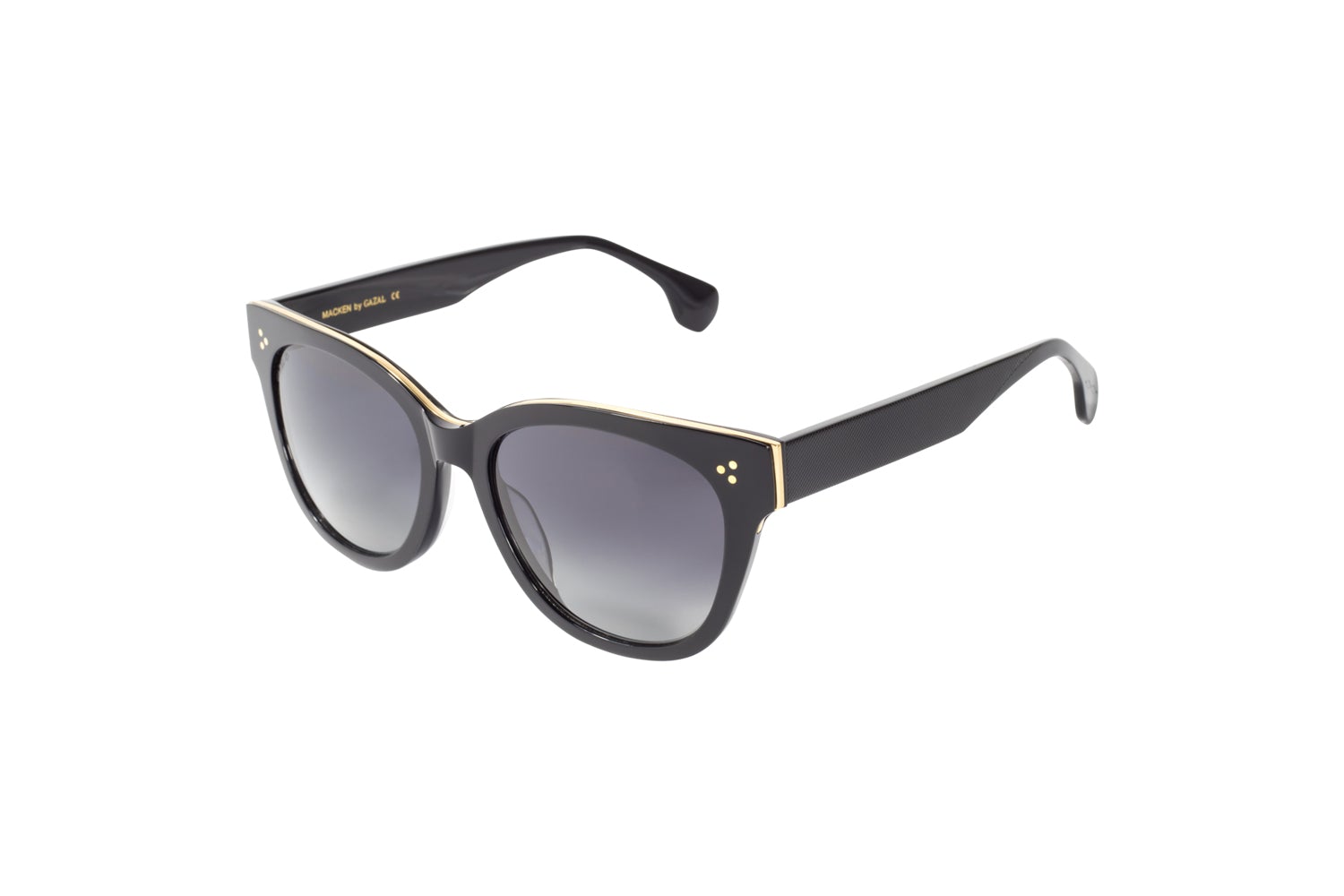 Large Macken Sunglasses in Black by Gazal, limited edition design