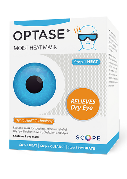 Mascarilla para ojos secos: mascarilla de calor húmedo de Optase