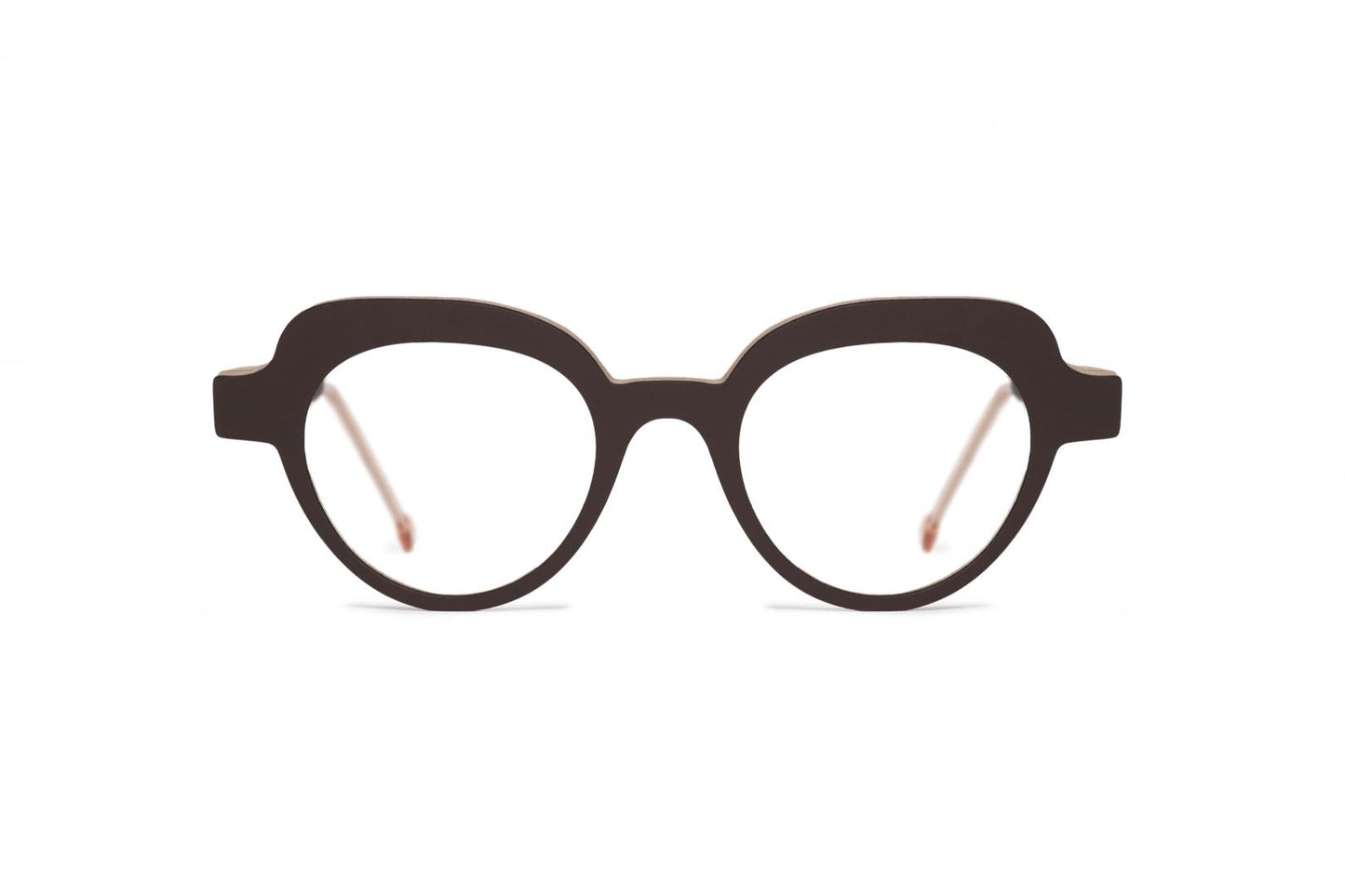Nina Mur Aitana Eyeglasses Pure Cacao Wooden Eyewear Front