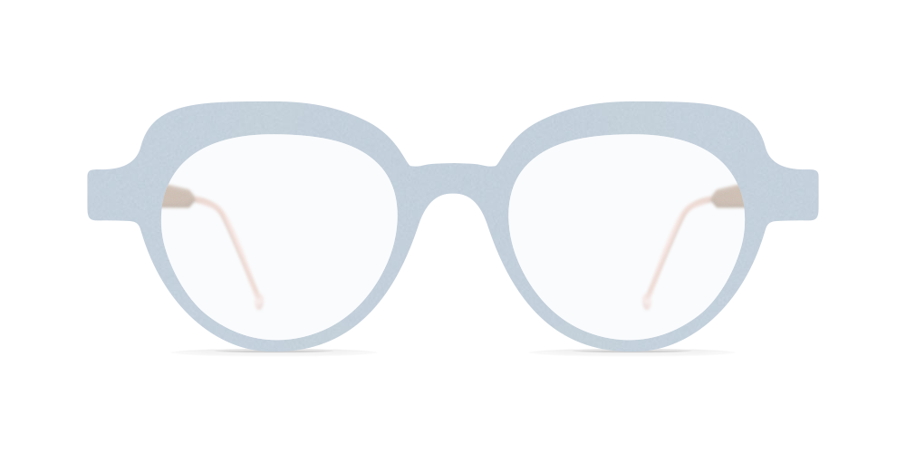 Nina Mur Aitana Eyeglasses Sky Blue Wooden Eyewear Front