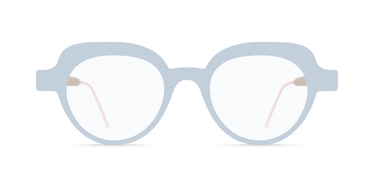 Nina Mur Aitana Eyeglasses Sky Blue Wooden Eyewear Front