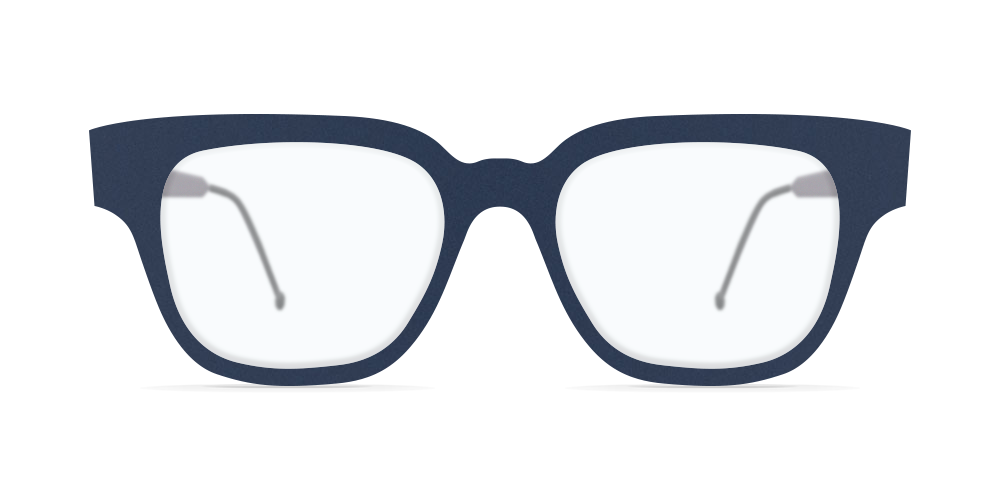 Nina Mur David Eyeglasses Indigo Blue Wooden Eyewear Front