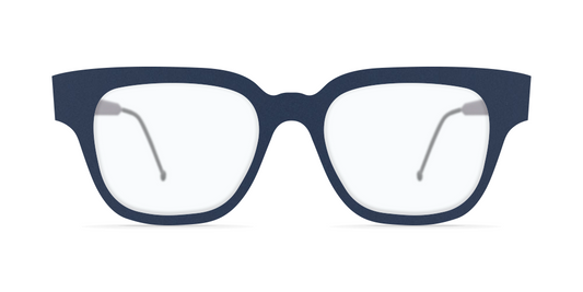 Nina Mur David Eyeglasses Indigo Blue Wooden Eyewear Front