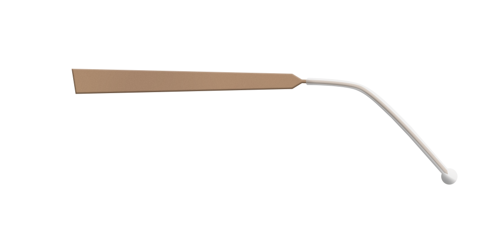 Nina Mur Diana Eyeglasses White Gloss Wooden Eyewear Side