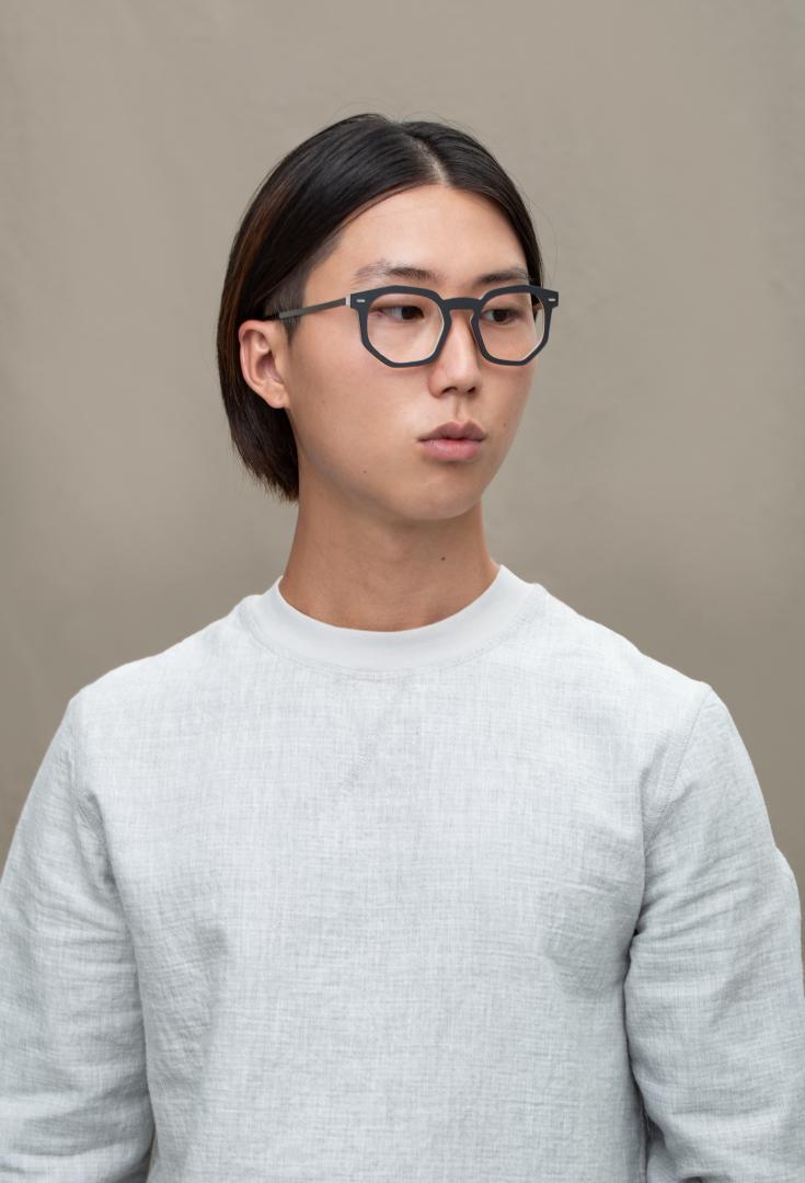 Nina Mur Fabrizio Eyeglasses Black Wooden Eyewear Model