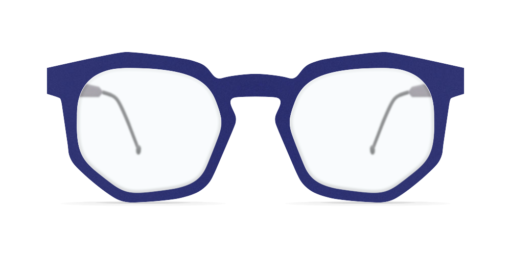 Nina Mur Fabrizio Eyeglasses Blue Klein Wooden Eyewear Front